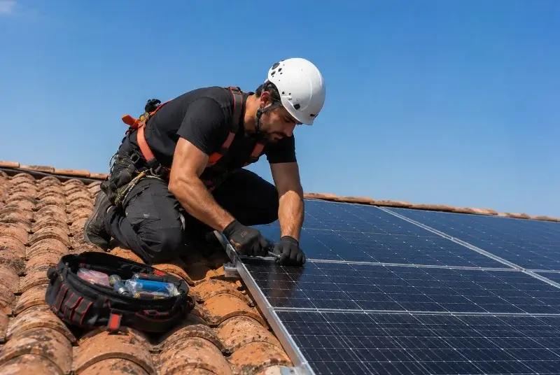 Maintenance et monitoring de panneaux solaires à Piégut-Pluviers